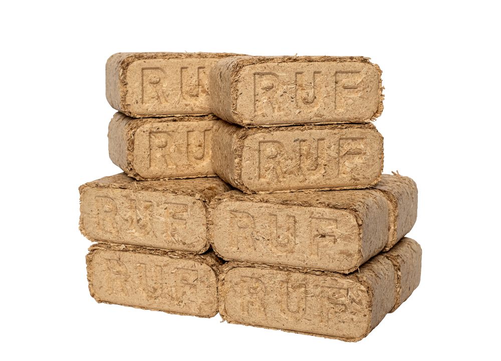 RUF Holzbriketts Hartholzstamm ohne Zugloch 960 kg Palette